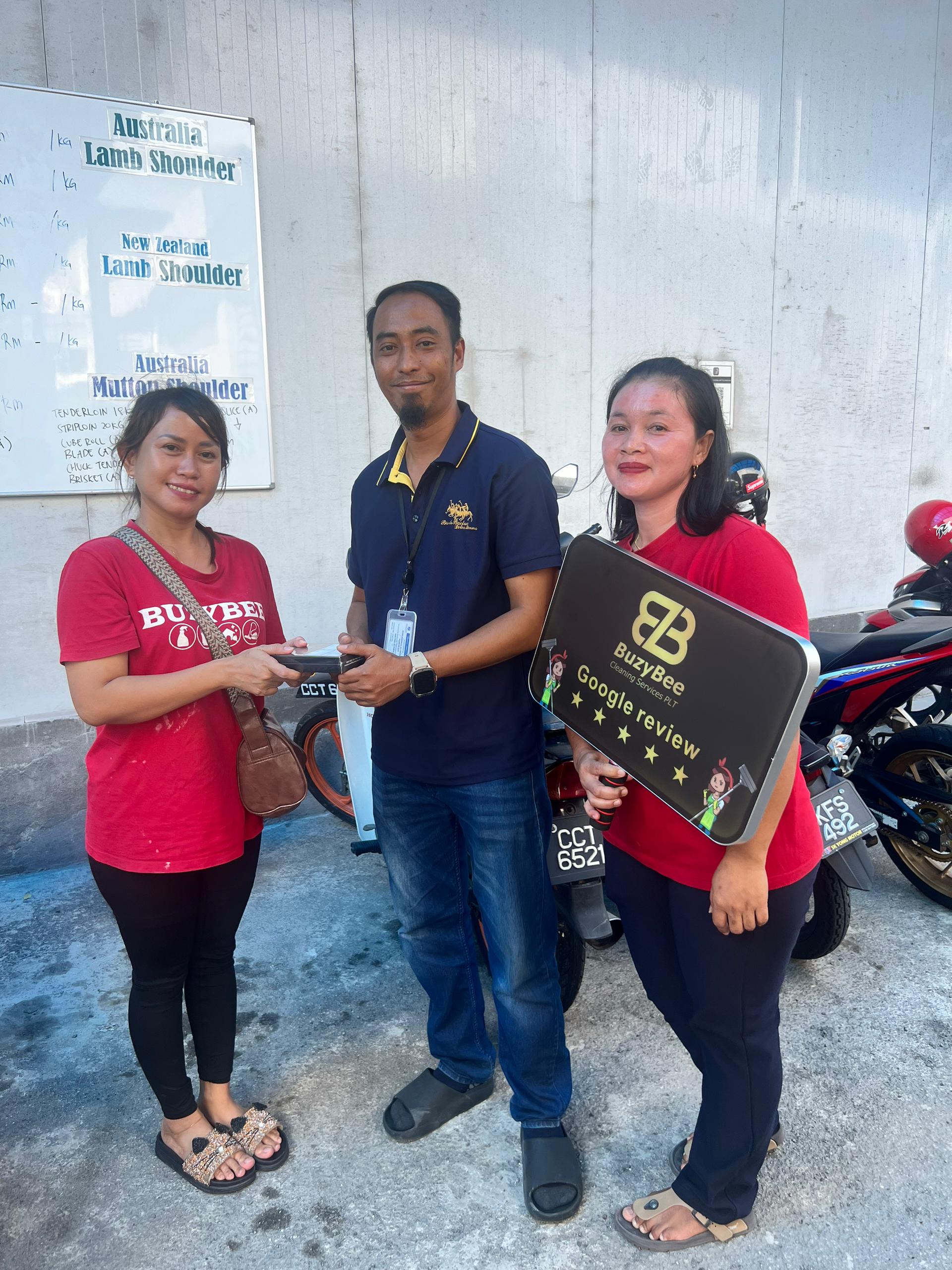 Indian Male Customer in Black Shirt Positive Review with BuzyBee Cleaning Services